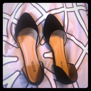Just Fab Black D’Orsay Flats